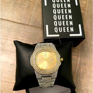 Beautiful stainless steel Crystal watch by Sassy Jones.